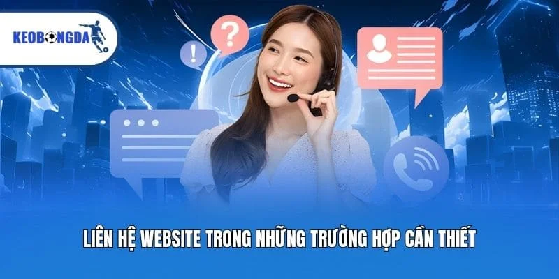 Liên hệ website trong những trường hợp cần thiết