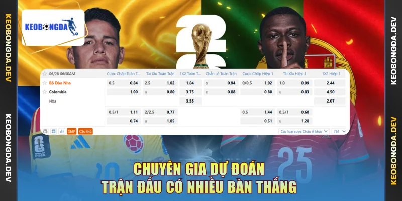 Chuyên gia dự đoán trận đấu có nhiều bàn thắng