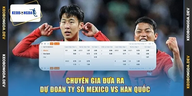 Chuyên gia đưa ra dự đoán tỷ số Mexico vs Hàn Quốc