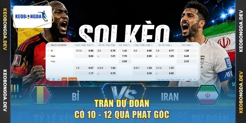 Trận dự đoán có 10 - 12 quả phạt góc